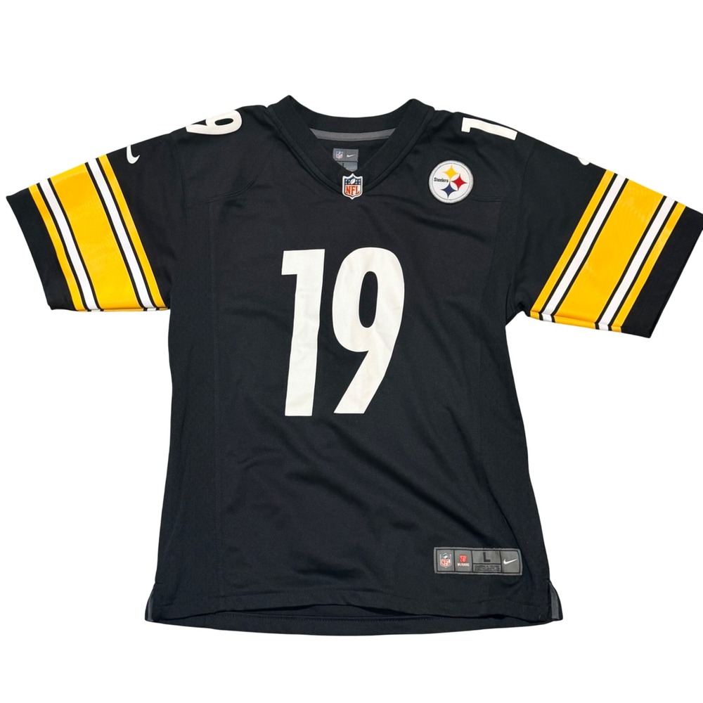 Nike Pittsburgh Steelers Jersey Youth L Black Smith-Schuster 19 Football Sport